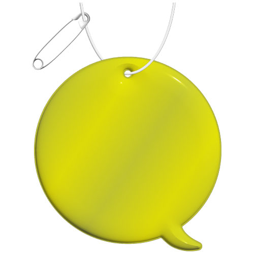 Attache réfléchissante publicitaire en forme de mémo Jaune néon